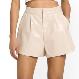 Grey Lab High-Waisted Faux-Leather Short